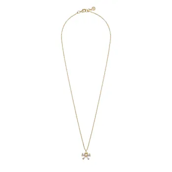 Eira smykke i forgylt messing med sløyfe