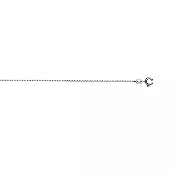 Veneziansk kjede i 585 hvitt gull 1 mm, 36-50 cm