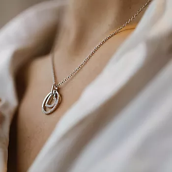 Bilde nummer 2 av Pan Jewelry, Smykke i 925 sølv med hjerte i sirkel og zirkonia