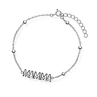 Armbånd i 925 sølv med teksten mamma