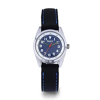 Barneklokke med sort silikonrem