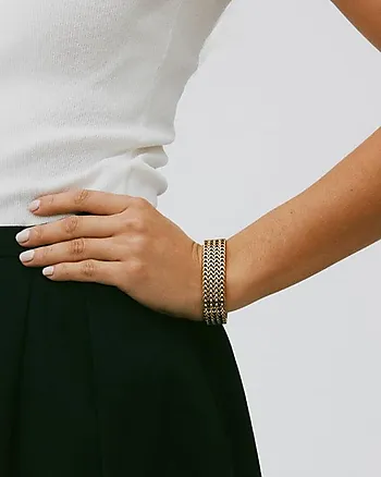 Bilde nummer 2 av Lee armbånd i forgylt stål, 16-18 cm