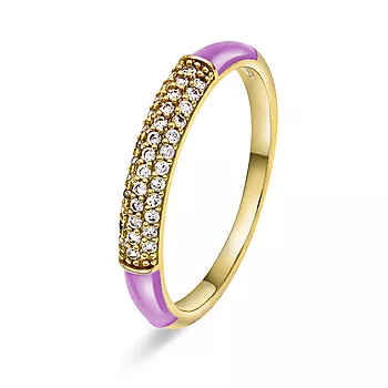 Pan Jewelry, Emanuella ring i 925 forgylt sølv med zirkonia