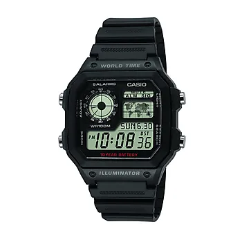 Timeless herreklokke med digital visning