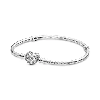 Pandora Moments, Armbånd i 925 sølv med hjertelås