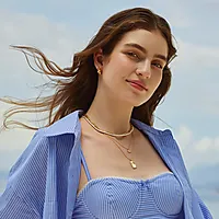 Bilde nummer 3 av Øreringer i 925 forgylt sølv