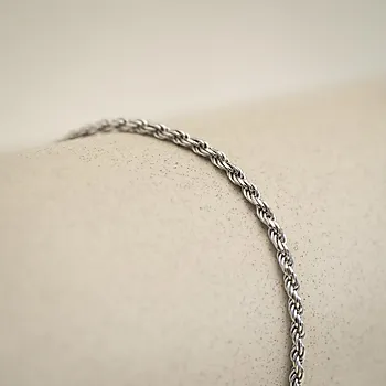 Bilde nummer 2 av Cordel armbånd i 925 rhodinert sølv, 19 cm