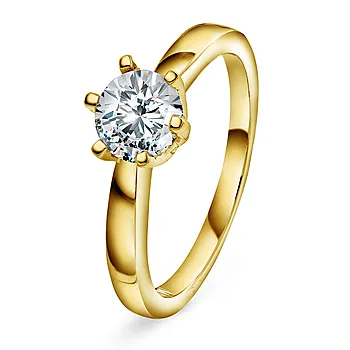 Olivia diamantring i 585 gult gull 1,00 ct TWSI2