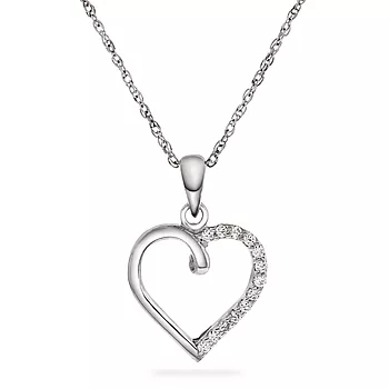 Pan Jewelry, Hjerte smykke i sølv med zirkonia
