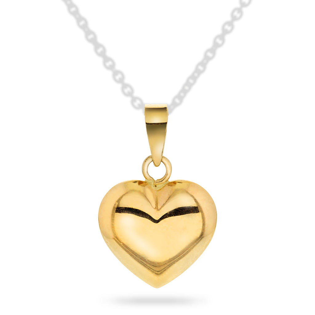 Pan Jewelry, anheng i 585 gult gull med hjerte