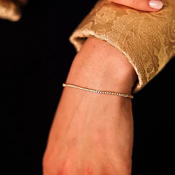 Bilde nummer 2 av Tennisarmbånd i 375 gult gull med diamanter 0,48 ct, 18 cm