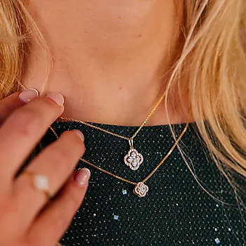 Bilde nummer 3 av Anheng i 585 gult gull med zirkonia