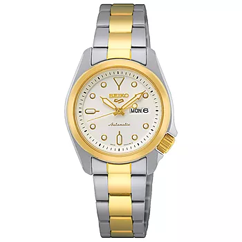 Seiko, 5 Sport Automatic dameklokke med flerfarget stållenke