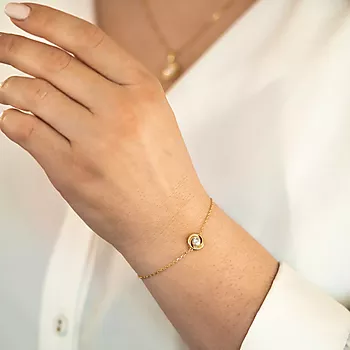 Bilde nummer 2 av Pan Jewelry, Armbånd i forgylt 925 sølv med hvit zirkonia