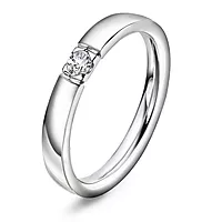 Pan Jewelry, Lady alliansering i 585 hvitt gull med diamant 0,10 ct TWSI