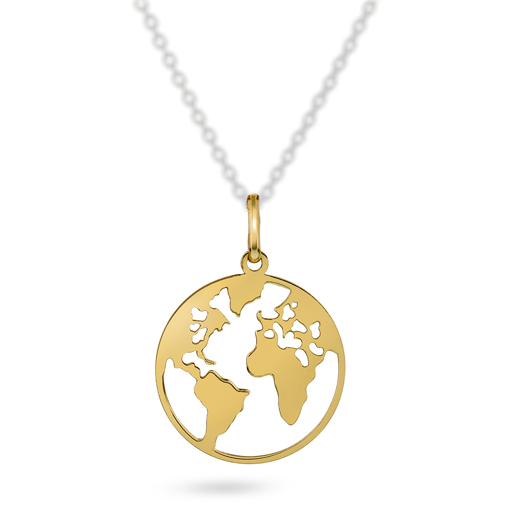 Pan Jewelry, Anheng i 585 gult gull med verdenskart