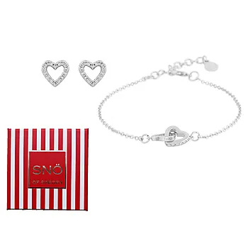 Carol smykkesett i messing med hjerte