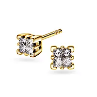 Pan Jewelry, Øredobber i 585 gult gull med diamanter 0,25 ct