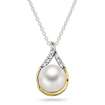 Pan Jewelry, Anheng i 585 gult gull med ferskvannsperle og zirkonia