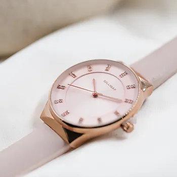 Bilde nummer 2 av Dilligaf, Dameklokke med dus rosa rem