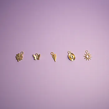 Bilde nummer 3 av Ray of Yay charms i 925 forgylt sølv