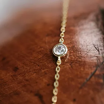 Bilde nummer 2 av Pan Jewelry, Armbånd i 925 forgylt sølv med hvit zirkonia