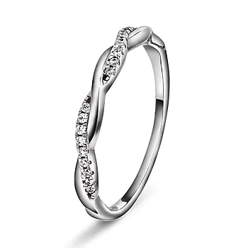 Pan Jewelry, Friendship ring i 925 sølv med zirkonia