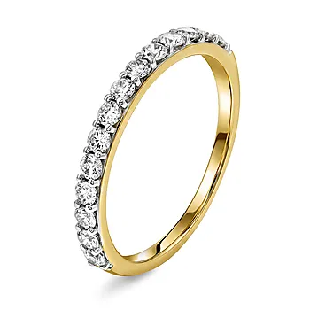 Carina diamantring i 375 gult gull 0,43 ct