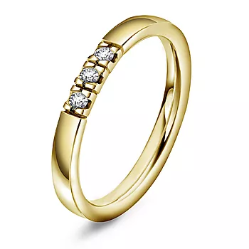 Pan Jewelry, Lady alliansering i 585 gult gull med diamant 0,09 ct TWSI