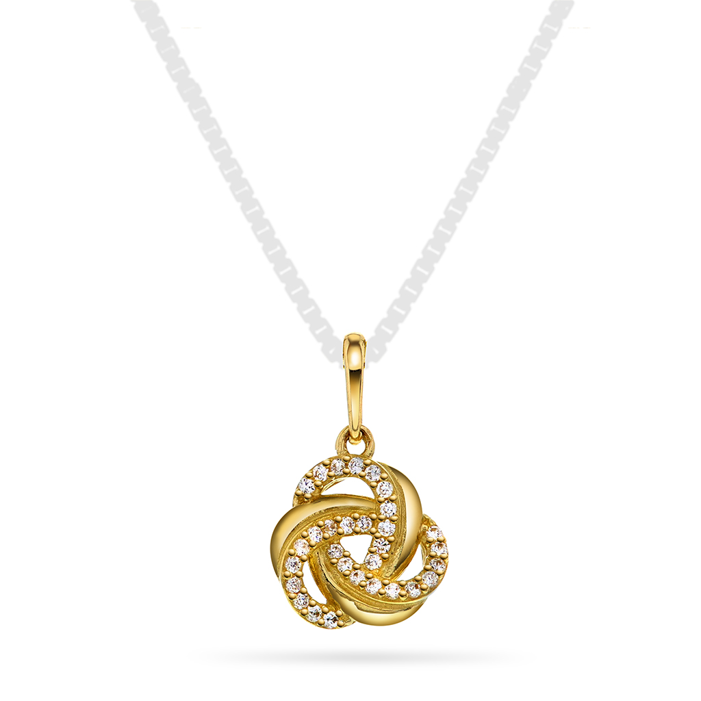 Pan Jewelry, Anheng i 585 gult gull med zirkonia