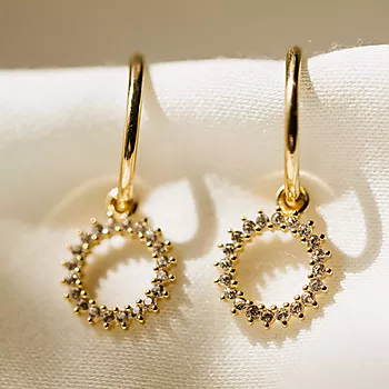 Bilde nummer 4 av Pan Jewelry, Øredobber i 585 gult gull med zirkonia