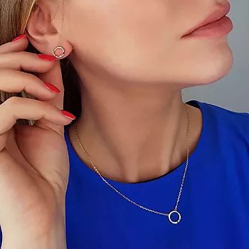 Bilde nummer 2 av Pan Jewelry, Øredobber i 925 forgylt sølv med zirkonia