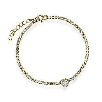 Bilde nummer 4 av Heartglow armbånd i 925 forgylt sølv