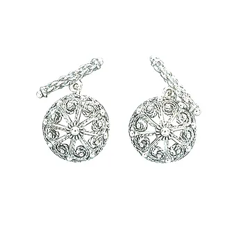 Mansjettknapper Bardu-Målselv i 830 hvitt sølv