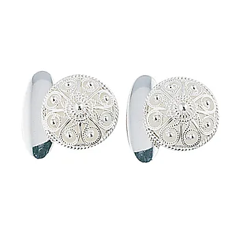 Mansjettknapper Numedal i 830 hvitt sølv