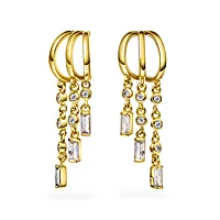 Pan Jewelry, Rio Radiance øredobber i forgylt 925 sølv med hvit zirkonia