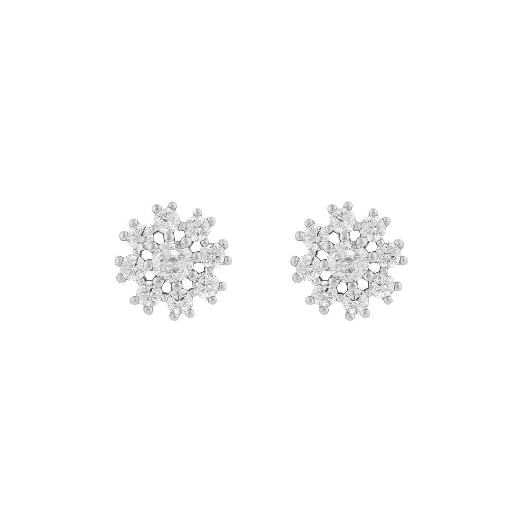 Snö Of Sweden Trinnie Round Earring Silver/Clear