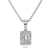 Elizabeth anheng i 585 hvitt gull med diamanter 0,25 ct