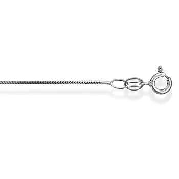 Pan Jewelry, Firkantet  slangekjede i 925 sølv 0,9 mm, 42-60 cm