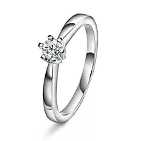 Olivia diamantring i 585 hvitt gull 0,20 ct