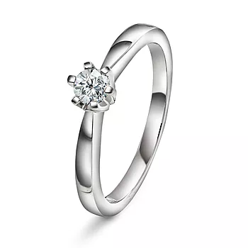 Olivia diamantring i 585 hvitt gull 0,20 ct