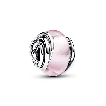 Pandora Moments, Charm i 925 sølv med rosa murano glass