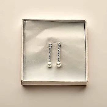 Bilde nummer 3 av Øredobber i 925 sølv med perle