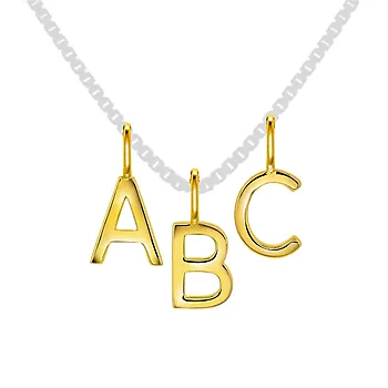 Letters bokstavsmykke i 925 forgylt sølv