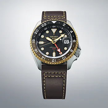 Bilde nummer 3 av 5 Sports Automatic herreklokke med brun skinnrem