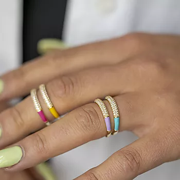 Bilde nummer 4 av Pan Jewelry, Emanuella ring i 925 forgylt sølv med zirkonia