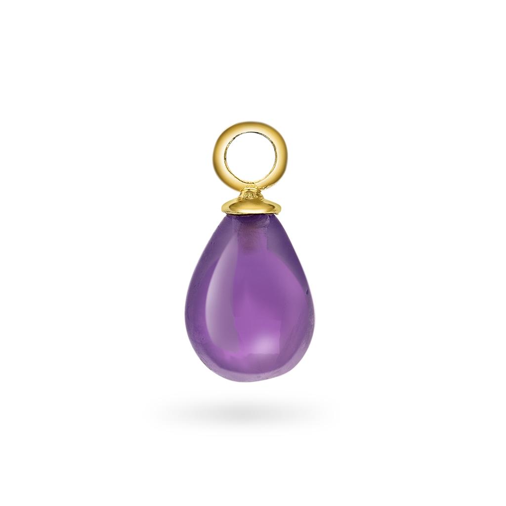 Purple Haze charms i 925 forgylt sølv med ametyst