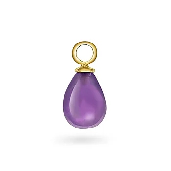 Purple Haze charms i 925 forgylt sølv med ametyst