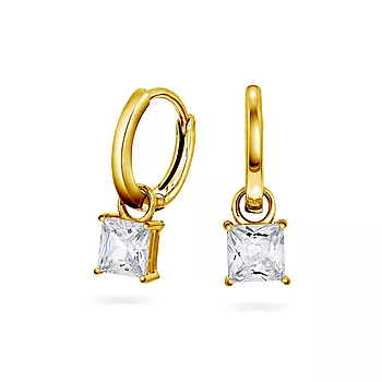 Pan Jewelry, Øreringer i forgylt sølv med zirkonia