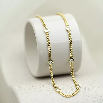 Bilde nummer 2 av Pan Jewelry, Smykke i forgylt 925 sølv med hvit zirkonia